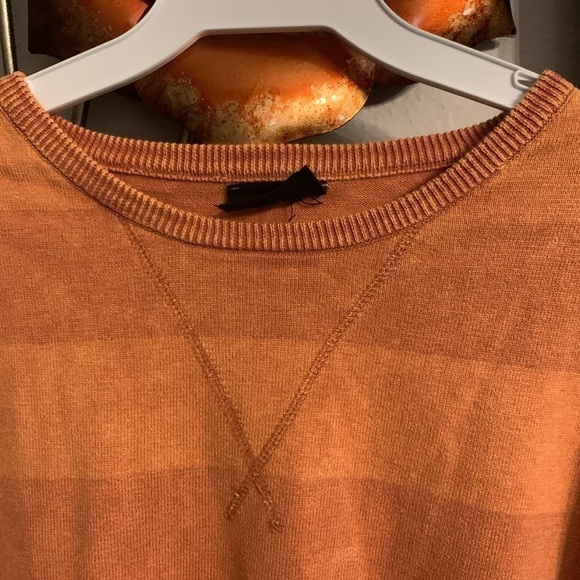 Brick LS V-Stitched Neck Striped Sweatshirt - Picture 6 of 9